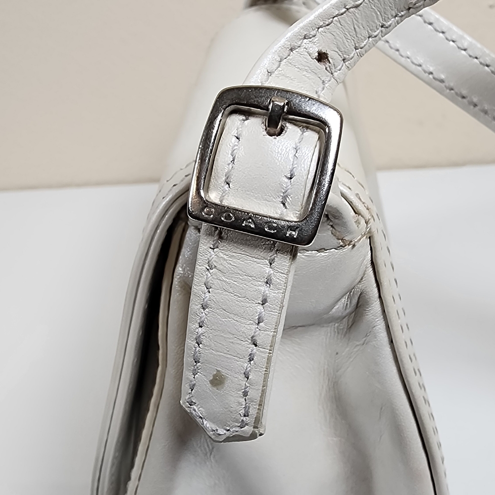 Coach Pearlized Party Bag In Ivory #6106 - Picture 13 of 14